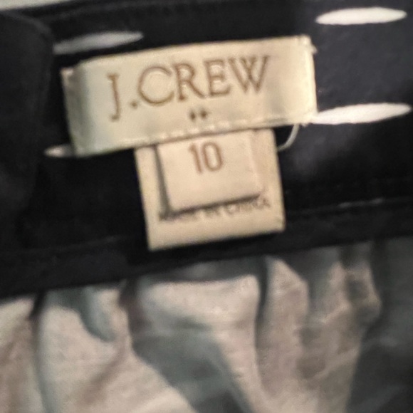 JCREW polka dot knee length skirt back and white - Picture 2 of 3